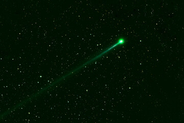 Comet in space. Elements of this image furnished by NASA