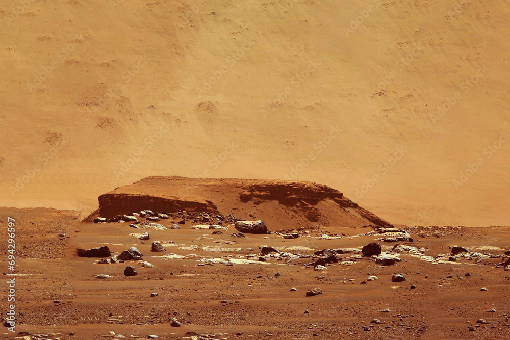 Wall mural surface of the planet mars. elements of this image furnished by nasa