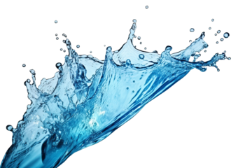 Spectacular, effective, water splash, isolated on a transparent background, design element