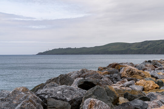 The British Channel coast in Beesands, Devon, England, UK