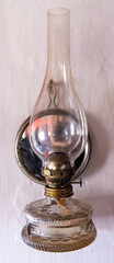 Original old oil lamp from the turn of the 19th and 20th centuries