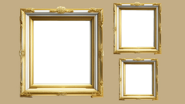 Antique gold picture frame, Picture frames, Photo picture frame png, antique gold frame, Polaroid png transparent background,	