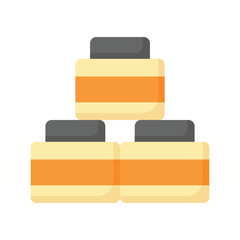 A set of facial cream jars in modern design style