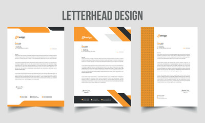 Professional company corporate business letterhead design with letterhead bundle