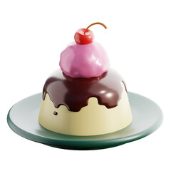 3D Pudding Illustration