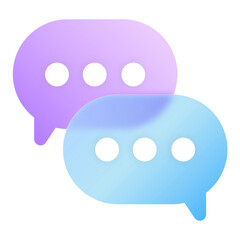 Chat Massages Glassmorphism UI Icon Sign and Symbol Design Illustrator Png Svg	