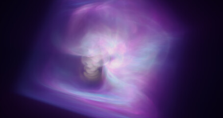 Multicolored energy glowing purple cosmic magic smoke dust futuristic bright background