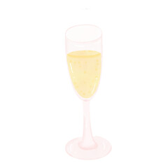 gold champagne glass