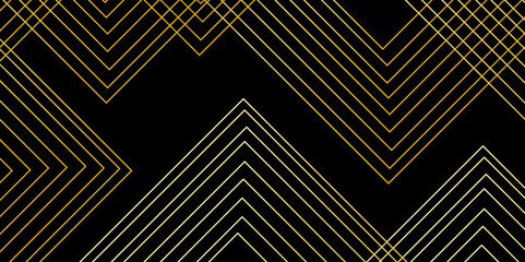 Abstract black background with Gold diagonal lines.abstract futuristic geometric background. Vector banner designTransparent material. Curved surface. Digital lines. Graphic backdrop.