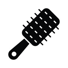 Amazing icon of hair styling brush in modern style, barbershop accessory