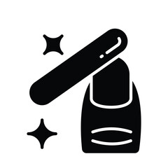 Beautifully designed icon of manicure in trendy style, ready for premium use