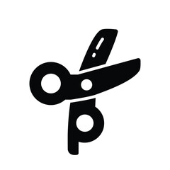 Icon of hair scissors, a pair of cutting blades, barbershop scissors, salon scissors