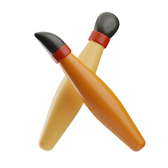 General Art Object Paint Brush 3D Illustration
