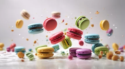 Foto auf Acrylglas Macarons カラフルなマカロン