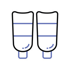 Modern icon of moisturizer lotion, isolated on white background