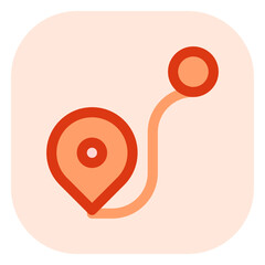 Editable route tracker vector icon. Part of a big icon set family. Perfect for web and app interfaces, presentations, infographics, etc
