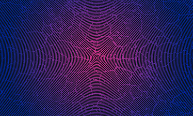 spider web on a blue  grunge effect background, a purple and blue fingerprint effect with grungy background with a circular pattern