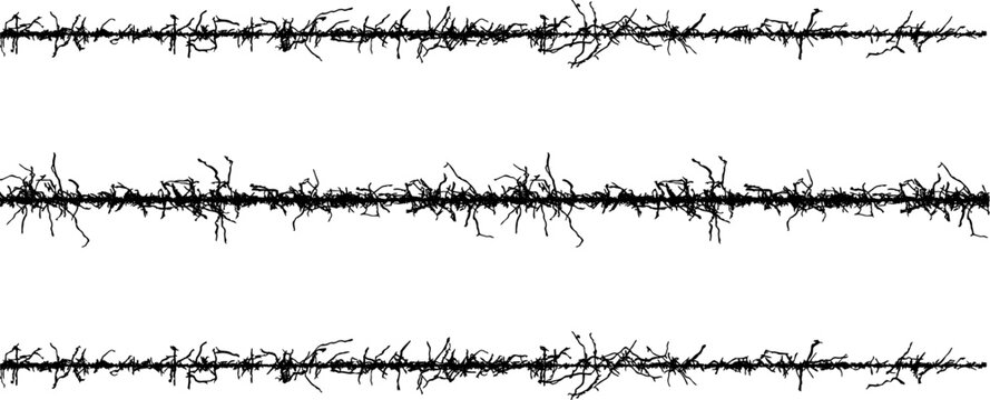 a set of wire fence fence wire grass black and white vector branches, a black and white vector of a line of grass