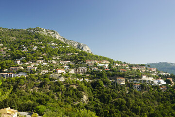 Fototapeta na wymiar The panorama of Eze village, the French Riviera