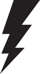 Black Fill Lightning , electric power vector design element. Energy and thunder electricity symbol concept. Flash bolt sign. Flash emblem template isolated on transparent background.
