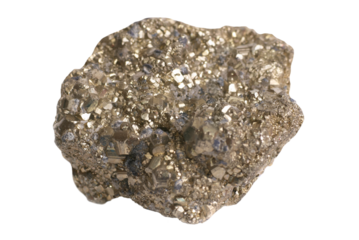 Nugget of fool gold, gold stone fools gold in PNG isolated on transparent background