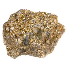 Nugget of fool gold, gold stone fools gold in PNG isolated on transparent background
