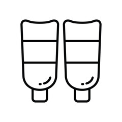 Modern icon of moisturizer lotion, isolated on white background