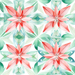 Fototapeta premium abstract watercolor flower pattern