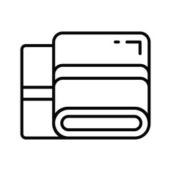 Icon of barbershop towel, cleaning cloth, vector of wipe towel