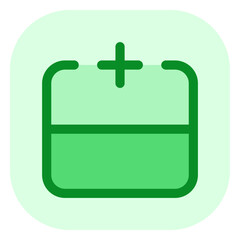 Editable add row above vector icon. Part of a big icon set family. Perfect for web and app interfaces, presentations, infographics, etc