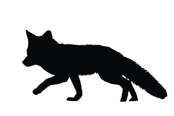Fox Silhouette. Fox Vector Illustration.