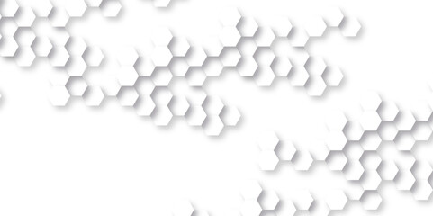 Abstract background with hexagon, modern abstract vector polygonal pattern. Futuristic abstract honeycomb technology white background. Luxury white hexagon pattern.