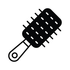 Amazing icon of hair styling brush in modern style, barbershop accessory