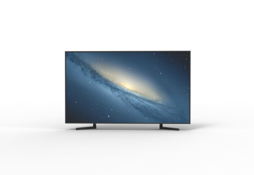 3d tv front view with shadow 3d render