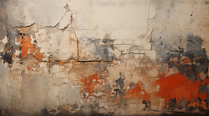 Obraz premium An urban environment where a concrete wall