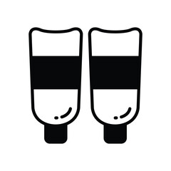 Modern icon of moisturizer lotion, isolated on white background