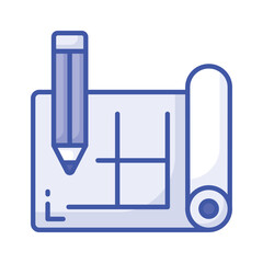 Look at this amazing icon of architectural plan, trendy icon of house blueprint