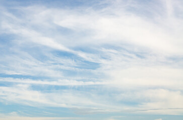 Obraz premium blue sky is covered by white clouds