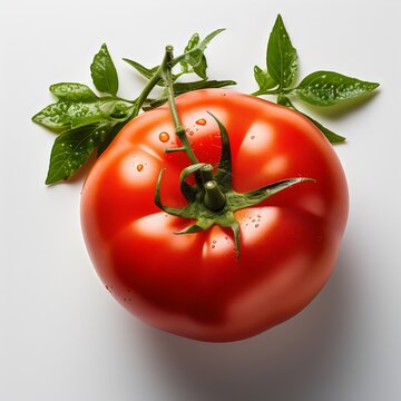 Tomato isolate. Tomato on white background. 