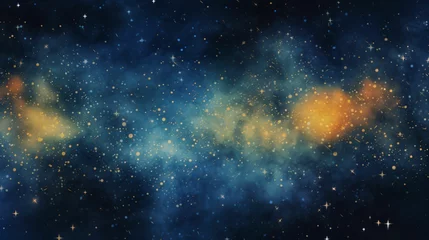 Rolgordijnen Ciel de nuit avec étoiles et voie lactée, arrière plan graphique, illustration ia générative © sebastien montier