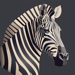 Fototapeta na wymiar Zebra. Illustration. Zebra in natural grass habitat, Kenya National Park. Nature wildlife scene, Africa. International Zebra Day. January 31. 2024.