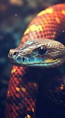 Fototapeta premium Snake. Vertical background