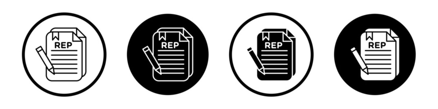 Business proposal icon set. process request submit vector symbol. rfp sign in black filled and outlined style.