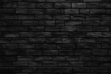 Black brick wall texture background. Black and white brick wall background. Copy space