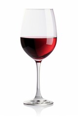 Red wine in a glass isolated. Generative AI 