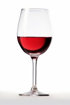 Red wine in a glass isolated. Generative AI 