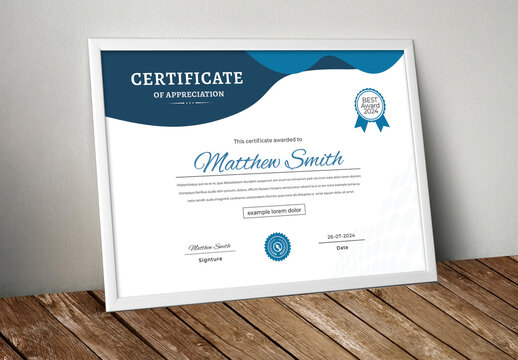 Abstract Certificate Layout