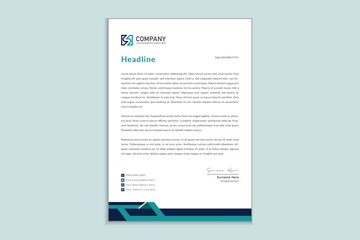 Creative & clean business style print ready letterhead design