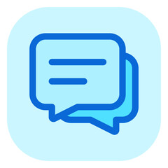 Vector messages, conversation, group chat icon. Black, white background. Perfect for app and web interfaces, infographics, presentations, marketing, etc.