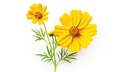 Yellow Flower Isolation. Generative AI